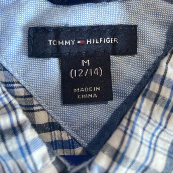 Tommy Hilfiger boys button down shirt size 12/14 - Picture 2 of 3